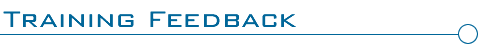 Training Feedback